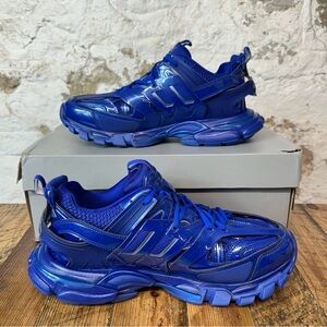 Balenciaga Men's Shiny Blue Sneakers